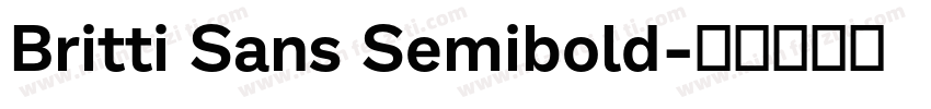 Britti Sans Semibold字体转换